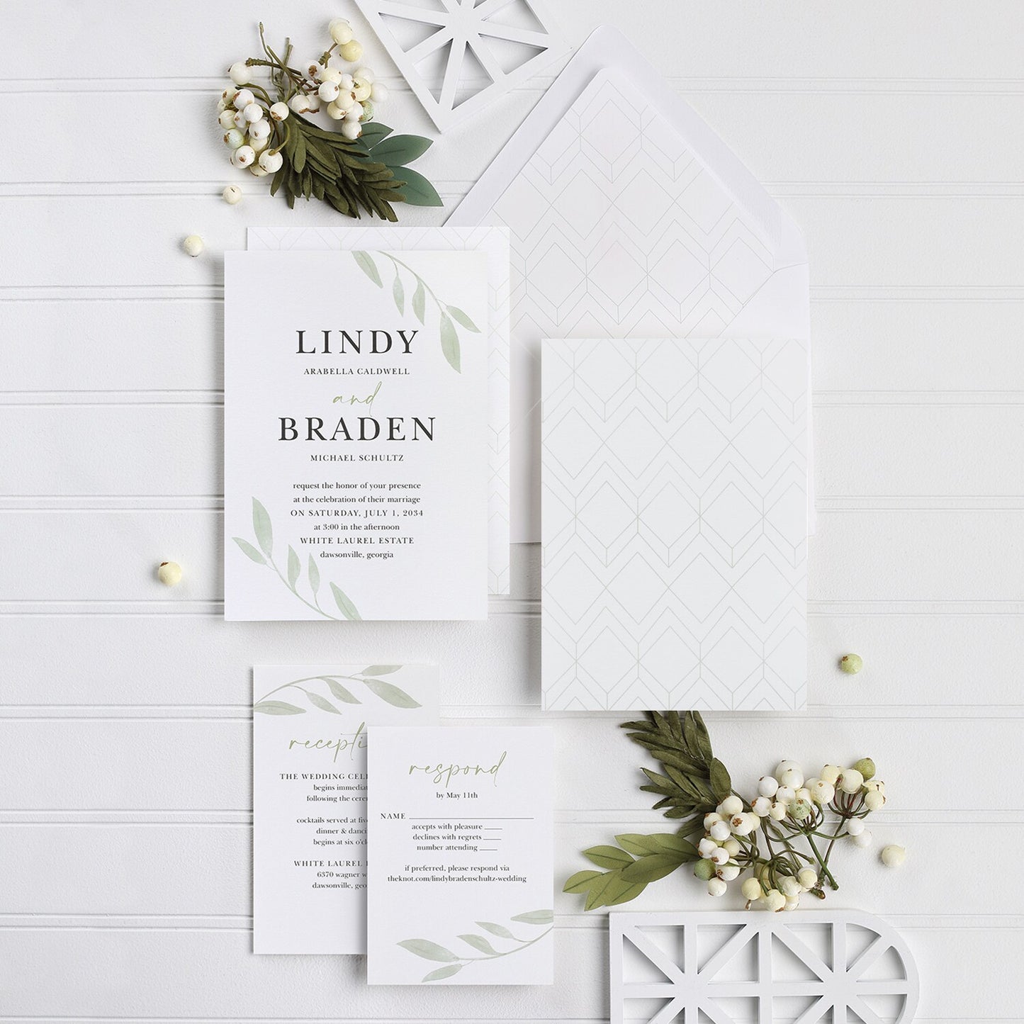 Digitally Printed Wedding Invitations