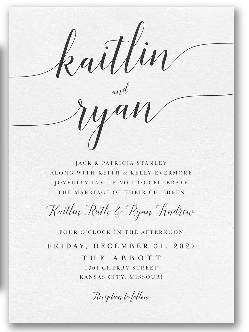 Digitally Printed Wedding Invitations
